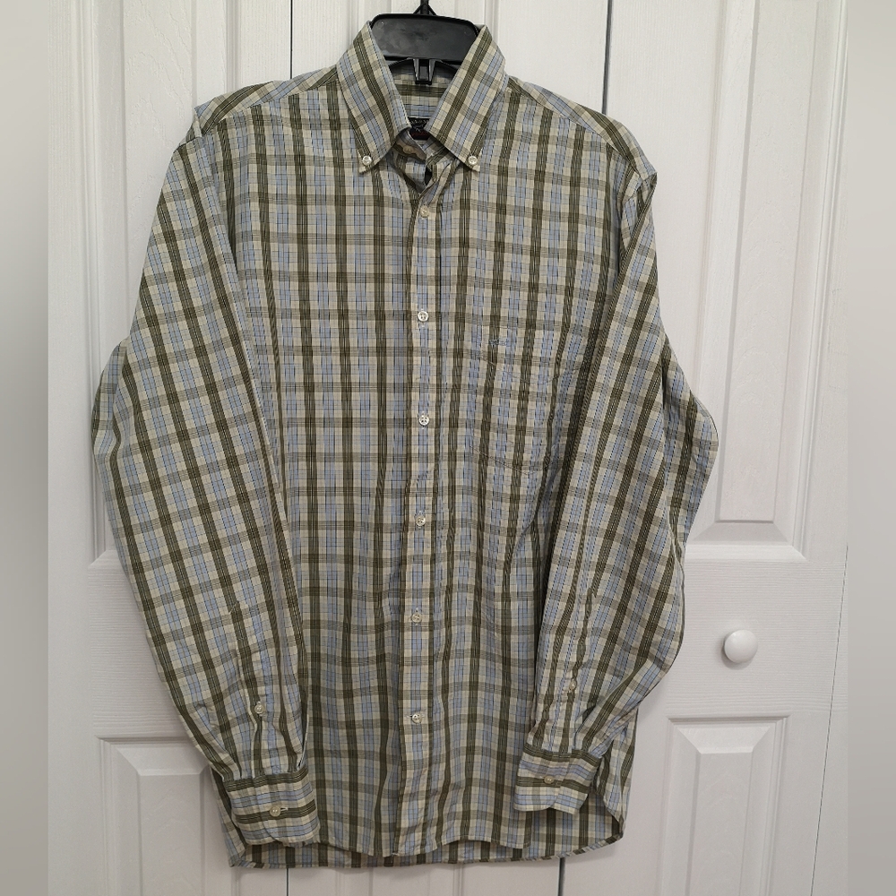 Paul & Shark Green and Blue Plaid Casual Shirt Size (39 EUR)
